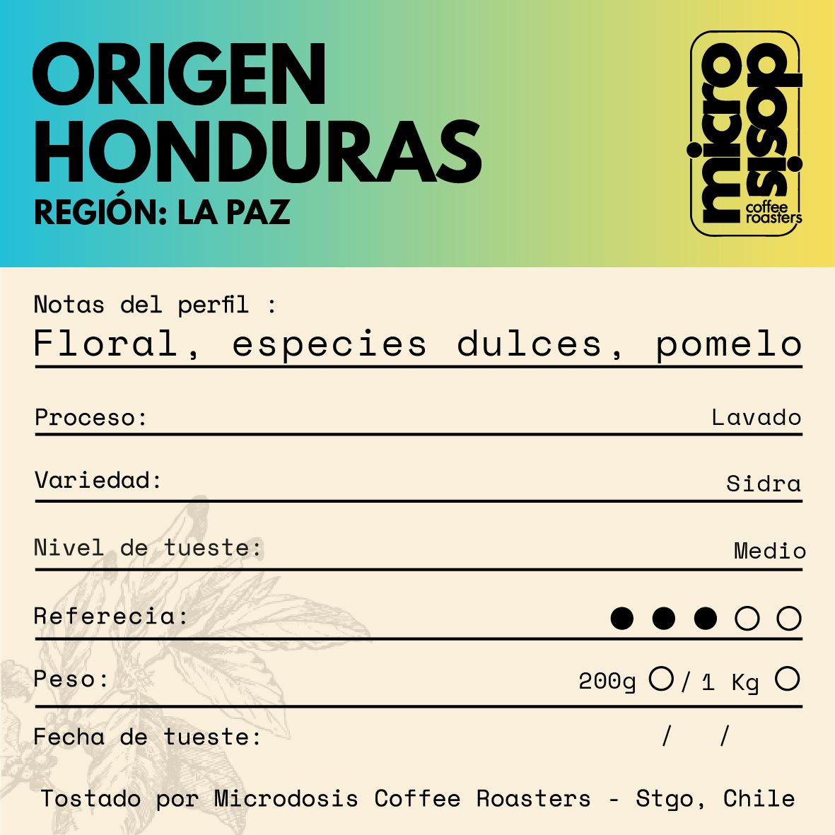 Café de especialidad · Origen  · Honduras, La Paz